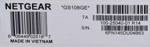 Switch Netgear GS108GE 8p Unmanaged Gigabit Switch Netgear GS108GE 8p Unmanaged Gigabit