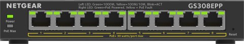 Switch Netgear GS308EPP-100PES 8p PoE 123W (PoE+: 8p) Unmanaged Gigabit Switch Netgear GS308EPP-100PES 8p PoE 123W (PoE+: 8p) Unmanaged Gigabit
