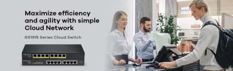 Switch Zyxel GS1915-8EP 8p PoE (PoE+: 8;) 60W Managed Gigabit Switch Zyxel GS1915-8EP 8p PoE (PoE+: 8;) 60W Managed Gigabit