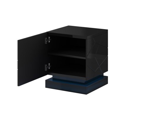 Szafka nocna QIU 2szt. 46x41,5xH53 czarny połysk/czarny połysk Szafka nocna QIU 2szt. 46x41,5xH53 czarny połysk/czarny połysk