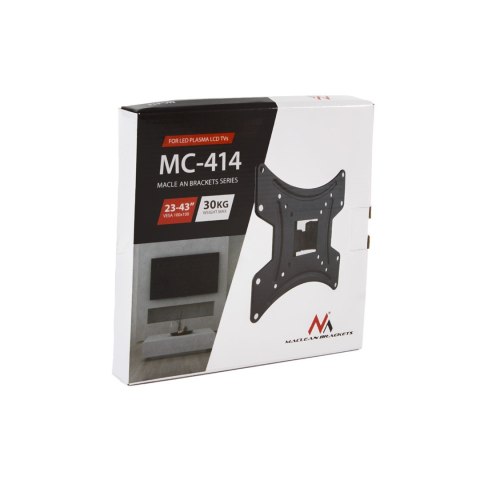 MACLEAN UCHWYT DO TELEWIZORA LUB MONITORAMAX. VESA 200X200, 23-43", 30KG, CZARNY MC-414 MACLEAN UCHWYT DO TELEWIZORA LUB MONITORAMAX. VESA 200X200, 23-43", 30KG, CZARNY MC-414