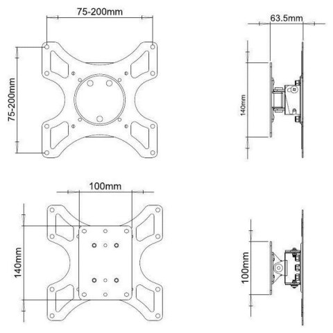 TECHLY UCHWYT ŚCIENNY TV LED/LCD 17-37 CALI 25KG O TECHLY UCHWYT ŚCIENNY TV LED/LCD 17-37 CALI 25KG O