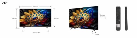Telewizor TCL 75C655 QLED 75'' 4K Ultra HD Google TV Dolby Atmos DVB-T2 Titan Telewizor TCL 75C655 QLED 75'' 4K Ultra HD Google TV Dolby Atmos DVB-T2 Titan