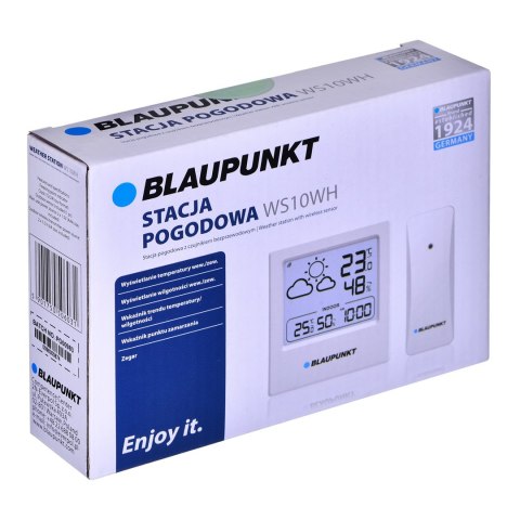 BLAUPUNKT Stacja pogodowa z czujnikiem zewnętrznym WS10WH BLAUPUNKT Stacja pogodowa z czujnikiem zewnętrznym WS10WH