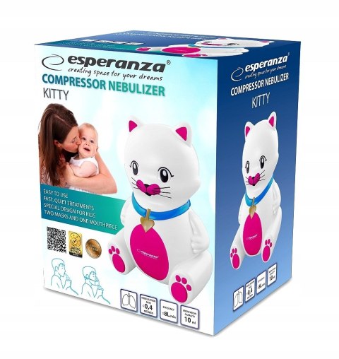 Inhalator kompresorowy Esperanza KITTY ECN003 (kolor biały) Inhalator kompresorowy Esperanza KITTY ECN003 (kolor biały)