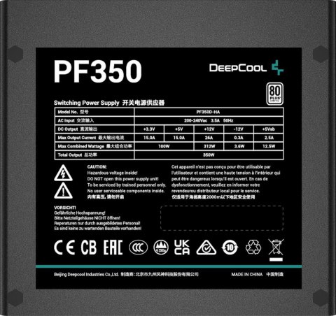 Zasilacz DeepCool PF350 350W 80 Plus Zasilacz DeepCool PF350 350W 80 Plus