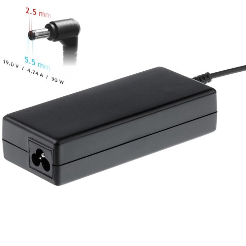 Zasilacz sieciowy Akyga AK-ND-10 do notebooka Acer, Asus, DELL, Lenovo, Toshiba (19 V; 4,74 A; 90W; 5.5 mm x 2.5 mm) Zasilacz sieciowy Akyga AK-ND-10 do notebooka Acer, Asus, DELL, Lenovo, Toshiba (19 V; 4,74 A; 90W; 5.5 mm x 2.5 mm)