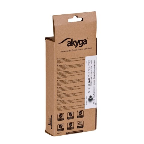 Zasilacz sieciowy Akyga AK-ND-10 do notebooka Acer, Asus, DELL, Lenovo, Toshiba (19 V; 4,74 A; 90W; 5.5 mm x 2.5 mm) Zasilacz sieciowy Akyga AK-ND-10 do notebooka Acer, Asus, DELL, Lenovo, Toshiba (19 V; 4,74 A; 90W; 5.5 mm x 2.5 mm)