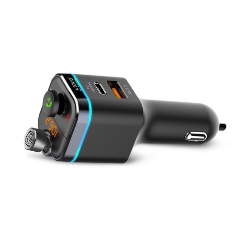 SAVIO TRANSMITER FM SAMOCHODOWY Z FUNKCJĄ BLUETOOTH 5.0 QUICK CHARGE 3.0 ORAZ POWER DELIVERY, WYŚWIETLACZ LED, FUNKCJ BASS BO SAVIO TRANSMITER FM SAMOCHODOWY Z FUNKCJĄ BLUETOOTH 5.0 QUICK CHARGE 3.0 ORAZ POWER DELIVERY, WYŚWIETLACZ LED, FUNKCJ BASS BO