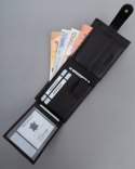 Mały, skórzany portfel męski z systemem RFID - 4U Cavaldi