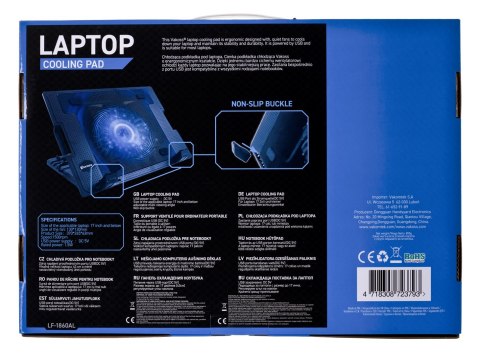 Podstawka chłodząca pod notebook VAKOSS LF-1860AL (17.x cala; 1 wentylator; HUB) Podstawka chłodząca pod notebook VAKOSS LF-1860AL (17.x cala; 1 wentylator; HUB)