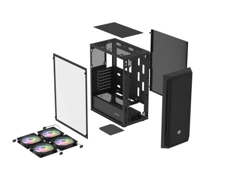 FURY OBUDOWA KOMPUTEROWA FURY SHOBO SH4F RGB MIDI Z OKNEM CZARNA FURY OBUDOWA KOMPUTEROWA FURY SHOBO SH4F RGB MIDI Z OKNEM CZARNA