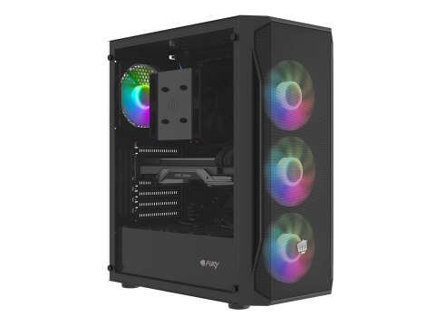 FURY OBUDOWA KOMPUTEROWA FURY SHOBO SH4F RGB MIDI Z OKNEM CZARNA FURY OBUDOWA KOMPUTEROWA FURY SHOBO SH4F RGB MIDI Z OKNEM CZARNA