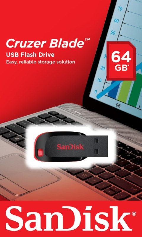 Pendrive SanDisk Cruzer Blade SDCZ50-064G-B35 (64GB; USB 2.0; kolor czarny) Pendrive SanDisk Cruzer Blade SDCZ50-064G-B35 (64GB; USB 2.0; kolor czarny)