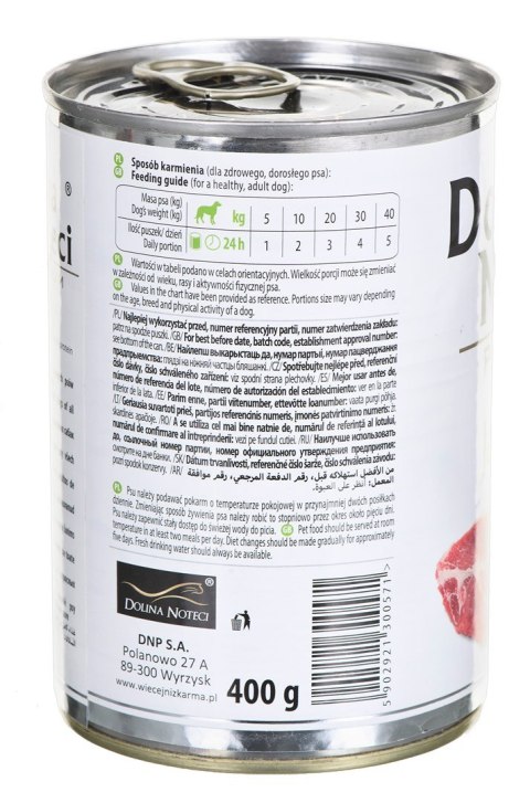 DOLINA NOTECI Premium Pure Jagnięcina - mokra karma dla psa - 400 g DOLINA NOTECI Premium Pure Jagnięcina - mokra karma dla psa - 400 g