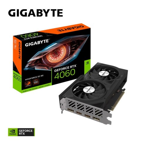 Karta graficzna Gigabyte GeForce RTX 4060 WINDFORCE OC 8GB GDDR6 Karta graficzna Gigabyte GeForce RTX 4060 WINDFORCE OC 8GB GDDR6