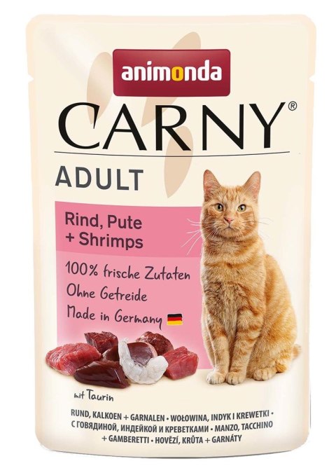 Animonda Carny Adult Pouch Beef,Turkey,Shrimps 85g Animonda Carny Adult Pouch Beef,Turkey,Shrimps 85g