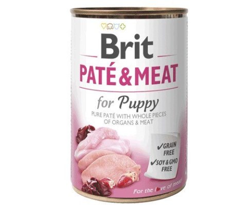 BRIT PATÉ & MEAT kurczak - mokra karma dla szczeniąt - puszka - 400 g BRIT PATÉ & MEAT kurczak - mokra karma dla szczeniąt - puszka - 400 g