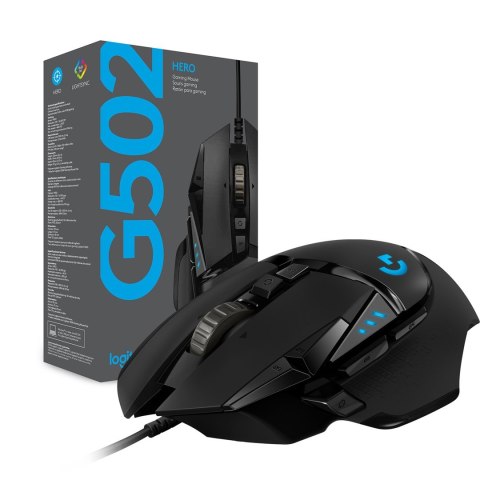Mysz Logitech G502 Hero 910-005470 (optyczna; 16000 DPI; kolor czarny) Mysz Logitech G502 Hero 910-005470 (optyczna; 16000 DPI; kolor czarny)