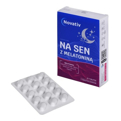 Novativ Na sen z melatoniną 30 tabletek Novativ Na sen z melatoniną 30 tabletek