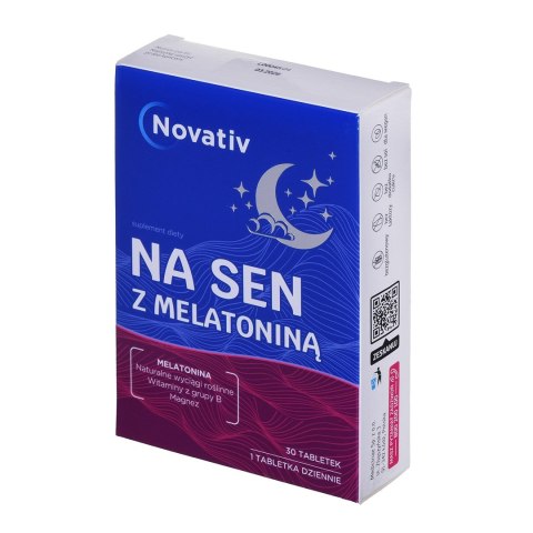 Novativ Na sen z melatoniną 30 tabletek Novativ Na sen z melatoniną 30 tabletek