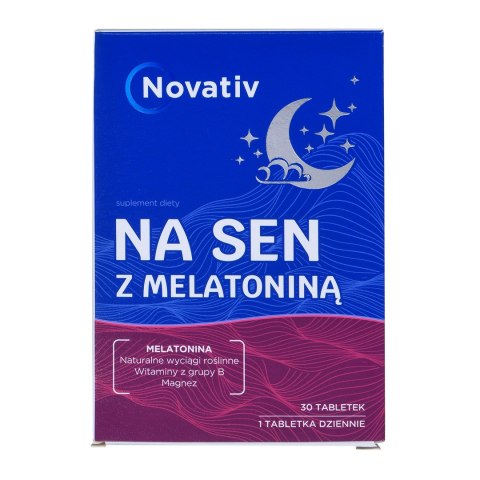Novativ Na sen z melatoniną 30 tabletek Novativ Na sen z melatoniną 30 tabletek