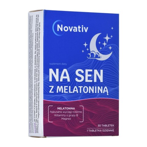 Novativ Na sen z melatoniną 30 tabletek Novativ Na sen z melatoniną 30 tabletek
