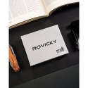 Banknotówka męska ze skóry naturalnej w czarnym kolorze - Rovicky