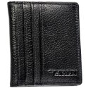 Czarne etui na karty ze skóry naturalnej z systemem RFID - 4U Cavaldi