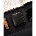 Czarne etui na karty ze skóry naturalnej z systemem RFID - 4U Cavaldi