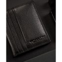 Czarne etui na karty ze skóry naturalnej z systemem RFID - 4U Cavaldi