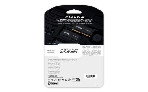 Kingston 32GB 3200MHz DDR4 CL20 SODIMM FURY Impact KF432S20IB/32 Kingston 32GB 3200MHz DDR4 CL20 SODIMM FURY Impact KF432S20IB/32