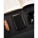 Skórzane, czarne etui na karty bez zapięcia - 4U Cavaldi