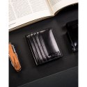 Skórzane, czarne etui na karty bez zapięcia z systemem RFID - 4U Cavaldi