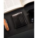 Skórzane, czarne etui na karty bez zapięcia z systemem RFID - 4U Cavaldi