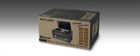 Muse | MT-115W | Mikrosystem gramofonowy | Port USB | Wejście AUX | Odtwarzacz CD | Radio FM | Połączenie bezprzewodowe Muse | MT-115W | Mikrosystem gramofonowy | Port USB | Wejście AUX | Odtwarzacz CD | Radio FM | Połączenie bezprzewodowe