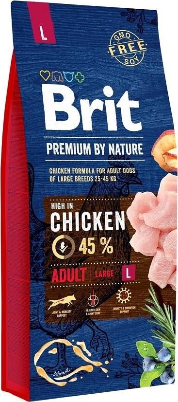BRIT PREMIUM BY NATURE Adult L - sucha karma dla psów dorosłych dużych ras - 15 kg BRIT PREMIUM BY NATURE Adult L - sucha karma dla psów dorosłych dużych ras - 15 kg