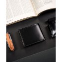 Małe, poziome i czarne etui na karty ze skóry naturalnej - 4U Cavaldi