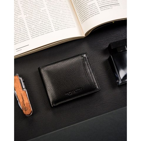 Poziome, czarne etui na karty ze skóry naturalnej zapakowane w eleganckie pudełko - 4U Cavaldi Poziome, czarne etui na karty ze skóry naturalnej zapakowane w eleganckie pudełko - 4U Cavaldi