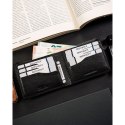 Poziome, czarne etui na karty ze skóry naturalnej zapakowane w eleganckie pudełko - 4U Cavaldi