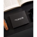 Poziome, czarne etui na karty ze skóry naturalnej zapakowane w eleganckie pudełko - 4U Cavaldi