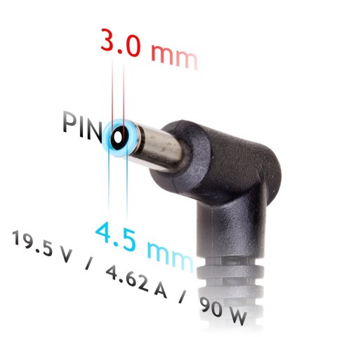 Zasilacz sieciowy Akyga AK-ND-26 do notebooka Compaq, HP (19,5 V; 4,62 A; 90W; 4.5 mm x 3 mm) Zasilacz sieciowy Akyga AK-ND-26 do notebooka Compaq, HP (19,5 V; 4,62 A; 90W; 4.5 mm x 3 mm)