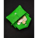 Etui na klucze ze skóry naturalnej w zielonym kolorze