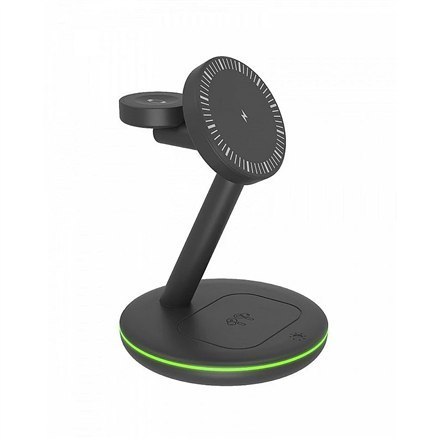 Icy Box IB-SH102-CH wireless charging stand, magnetic, for mobile phone, earpods and smartwatch, Plastic Icy Box IB-SH102-CH wireless charging stand, magnetic, for mobile phone, earpods and smartwatch, Plastic