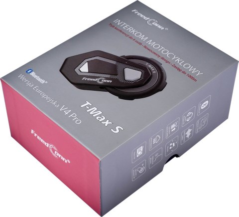 Interkom motocyklowy FreedConn T-Max S V4 Pro Single Interkom motocyklowy FreedConn T-Max S V4 Pro Single
