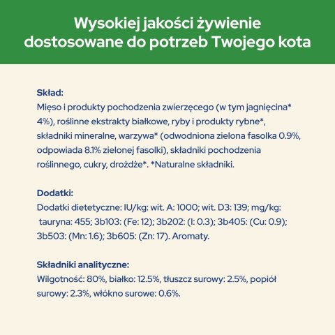 Purina Cat Chow Sterilised z jagnięciną i zieloną fasolką w sosie - mokra karma dla kota - 85 g Purina Cat Chow Sterilised z jagnięciną i zieloną fasolką w sosie - mokra karma dla kota - 85 g