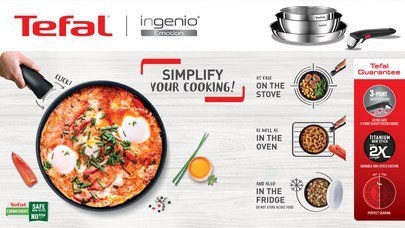 Zestaw garnków TEFAL Ingenio Emotion L8964S44 4cz Zestaw garnków TEFAL Ingenio Emotion L8964S44 4cz