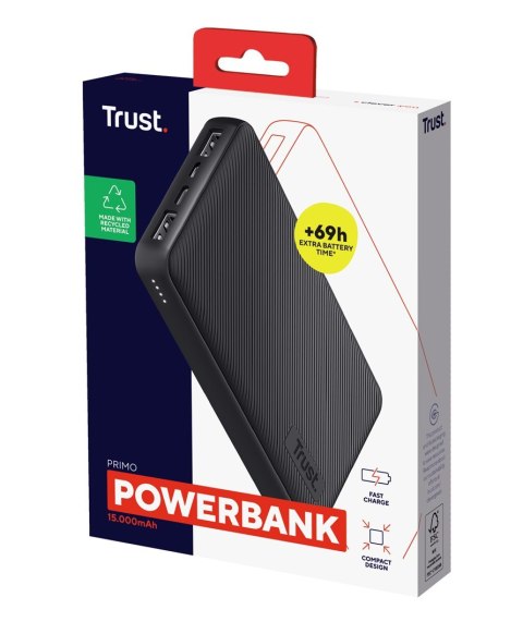 Powerbank TRUST Primo 15000mAh ECO Black Powerbank TRUST Primo 15000mAh ECO Black