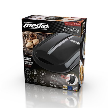 Mesko | MS 3041 | Maszynka do orzechów | 1600 W | Ilość ciasta 24 | Orzechy | Czarny Mesko | MS 3041 | Maszynka do orzechów | 1600 W | Ilość ciasta 24 | Orzechy | Czarny