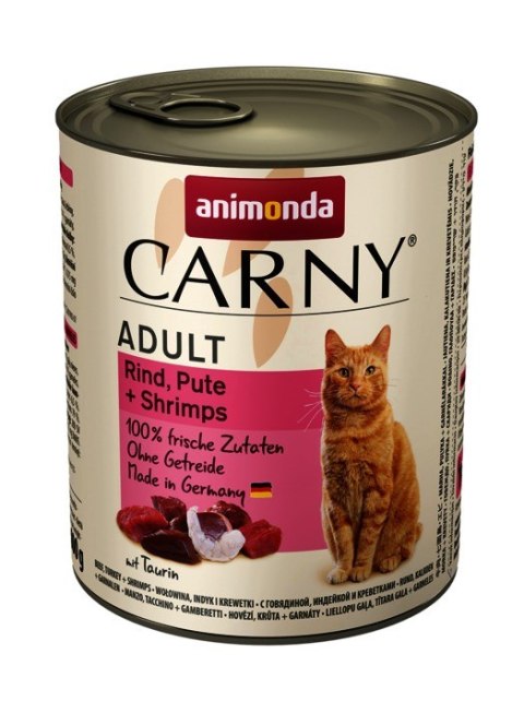 ANIMONDA Carny Adult wołowina, indyk i krewetki - mokra karma dla kota - 800g ANIMONDA Carny Adult wołowina, indyk i krewetki - mokra karma dla kota - 800g